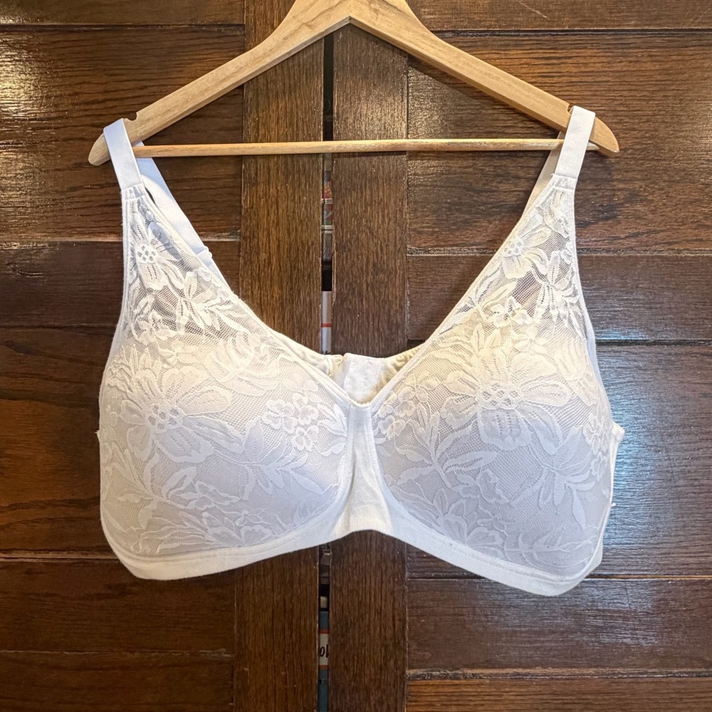 ✅ Bali 3XL bra breathe wireless Floral Lace cotton modal convertible straps soft